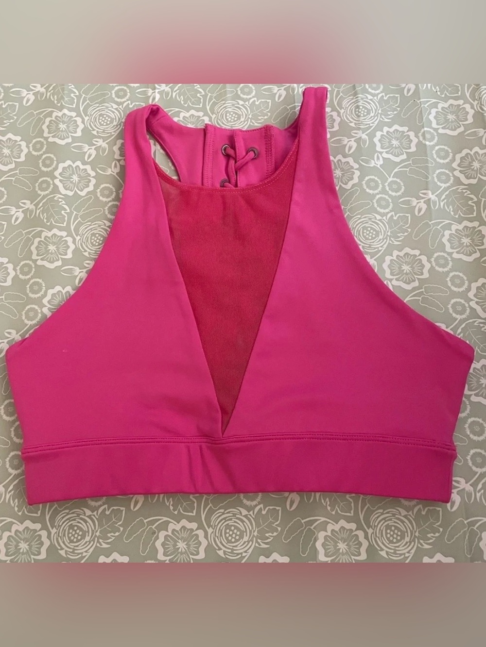 Racerback Mesh-Insert Sports Bralette in Hot Pink — Wicked Weasel